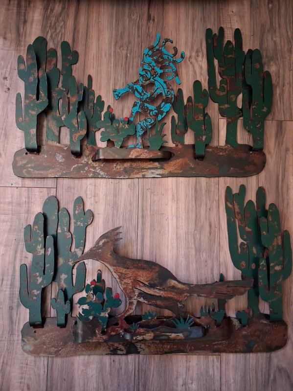 Rusted metal art